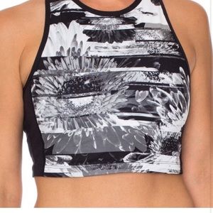 Betsy Johnson floral workout crop top